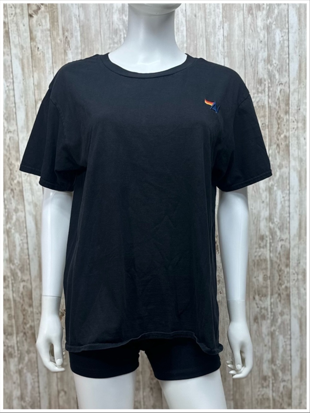 Aviator Nation Tee in Black With Embroidered AV Logo Unisex ~ Size L ~ Item #W7
